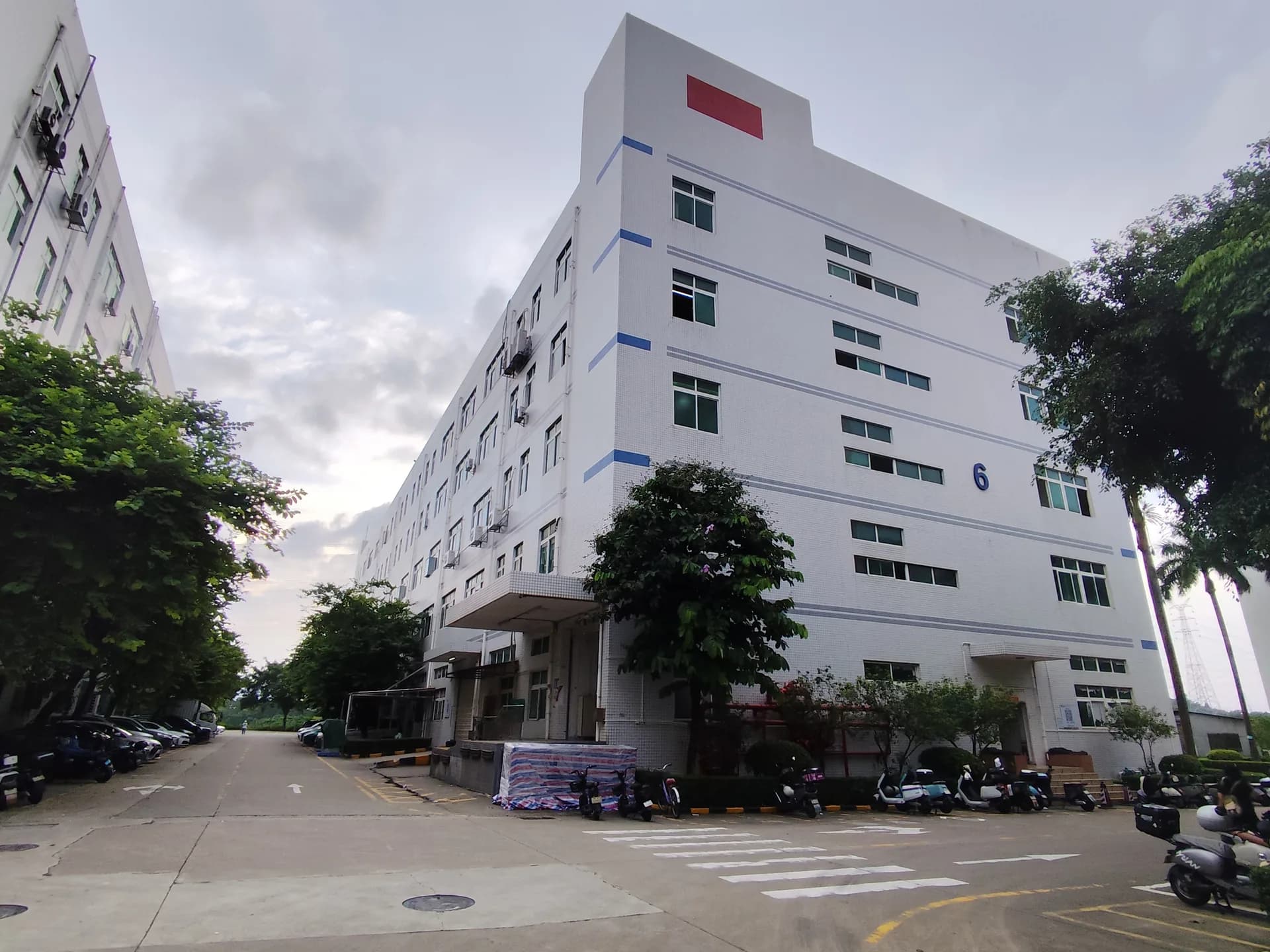 Factory exterior supporting Stellux LED display projects