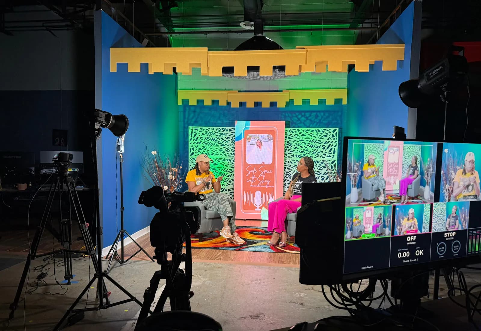 P4 cabinet system used in a broadcast set