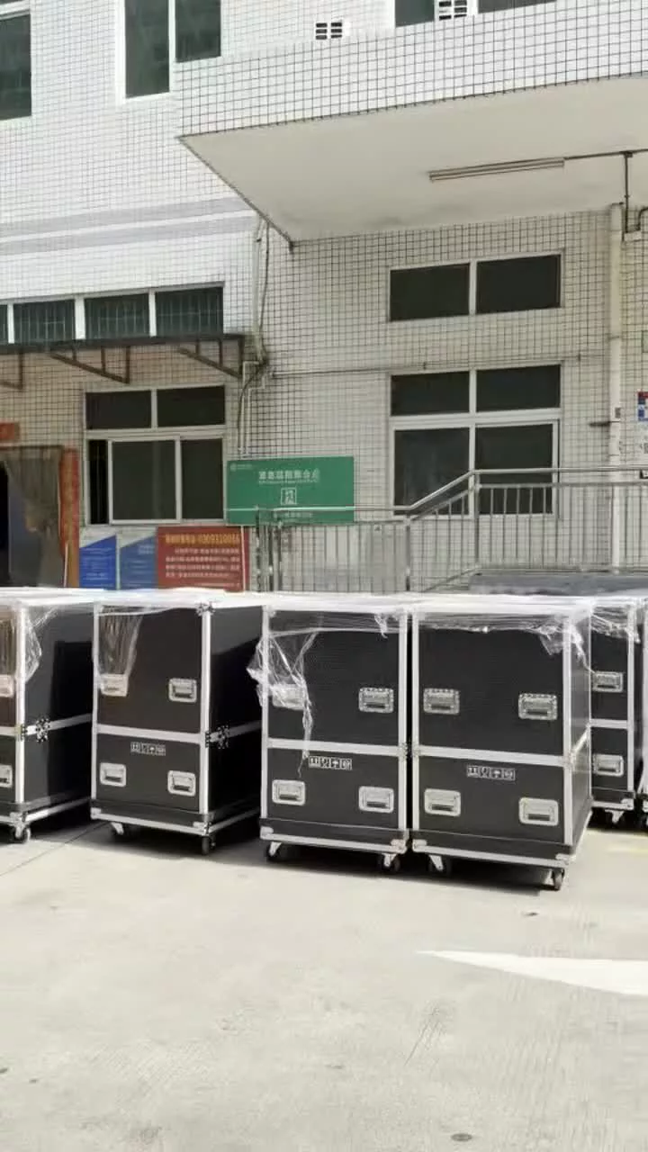 Flight cases prepared for dispatch